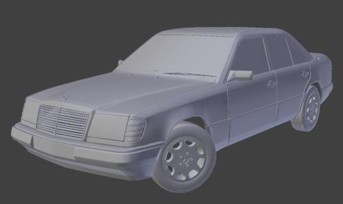 3D model Mercedes-Benz W124 preview image